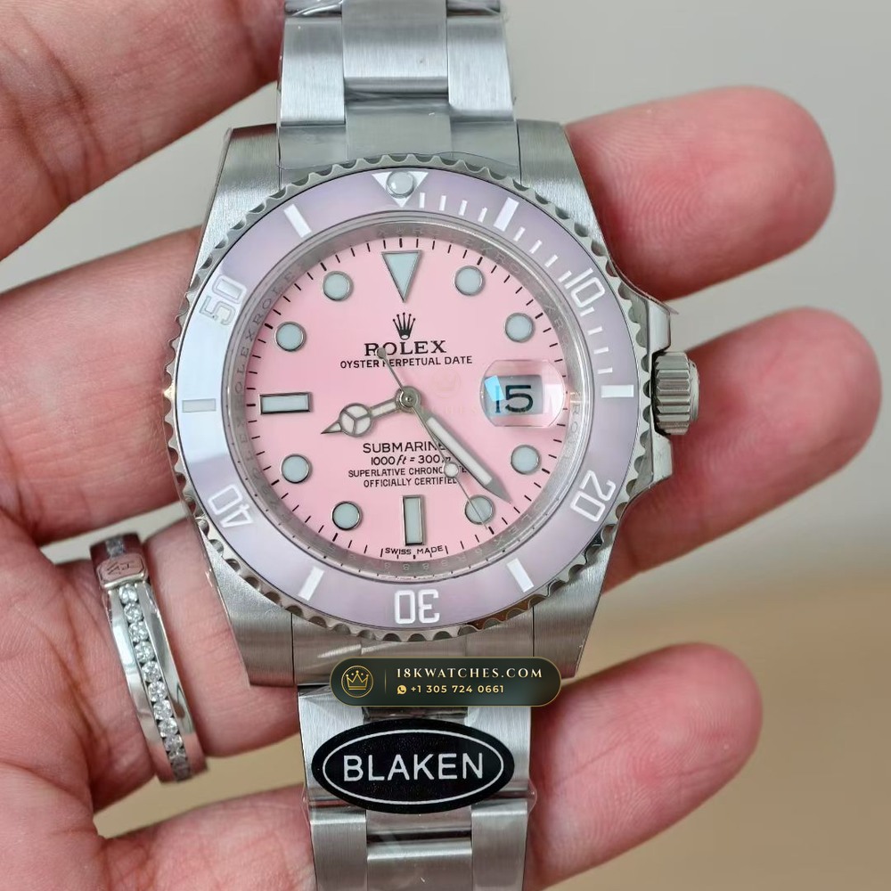 Rolex Submariner Date Blaken Custom Pink Dial Edition Ref. 126610LN