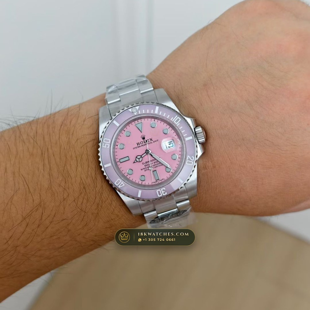 Rolex Submariner Date Blaken Custom Pink Dial Edition Ref. 126610LN — Studio Gallery Plate VIII in 904L Stainless Steel Custom Architecture (156.2g Verified Mass, Rolex Manufacture Cal. 3235 - 70h Power Reserve)