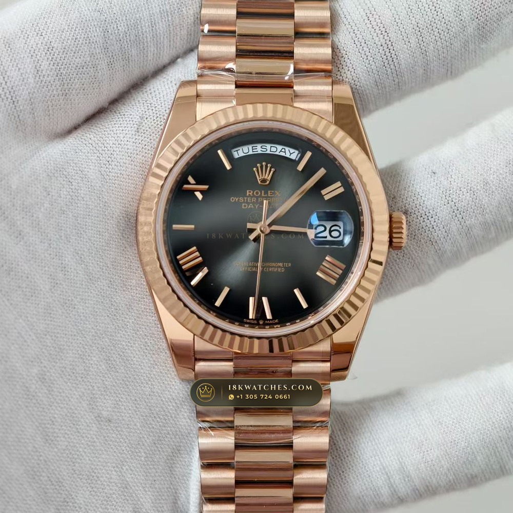 Rolex Day-Date 40 Graduated Ombre Sunray Dial 18K Everose Gold Ref. 228235