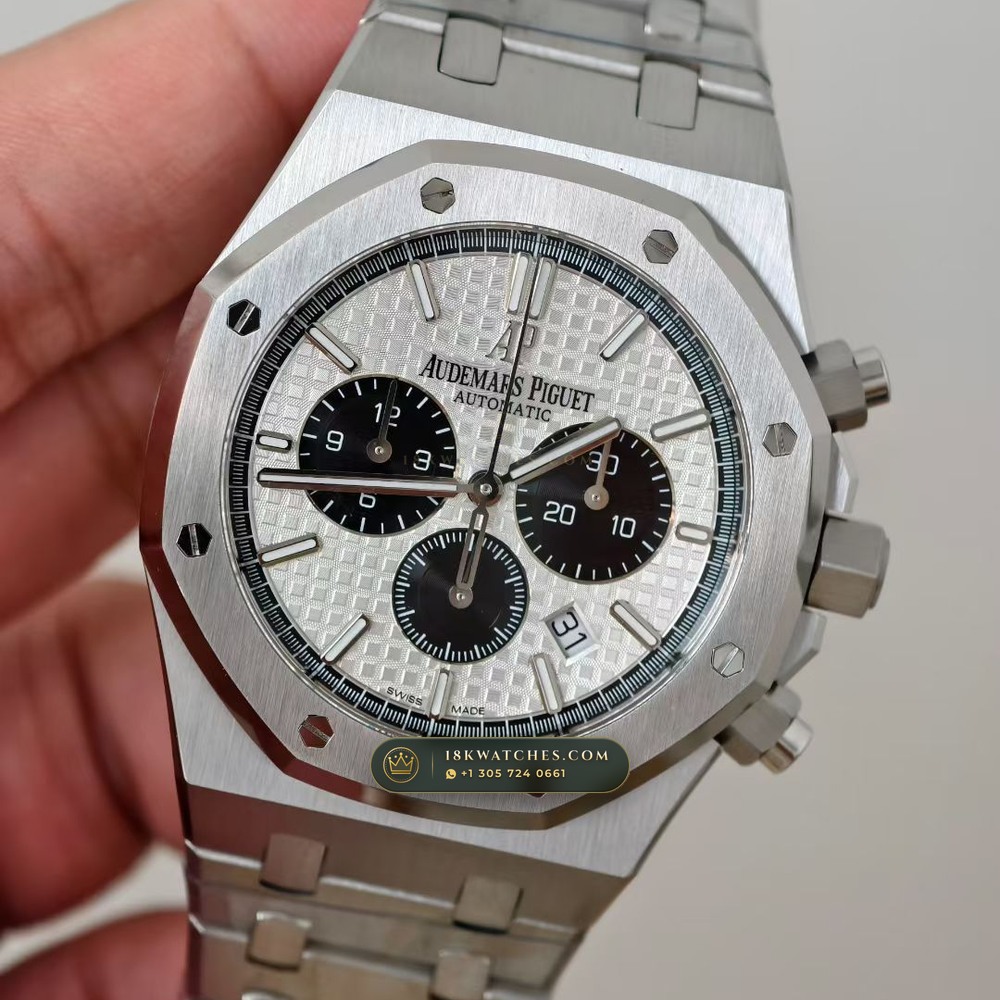 Audemars Piguet Royal Oak Selfwinding Chronograph 41mm Master Watchmaker Spec Ref. 26331ST — Studio Gallery Plate III in 904L Stainless Steel Custom Architecture (180.4g Verified Mass, Audemars Piguet Cal. 2385 Column-Wheel Chronograph)
