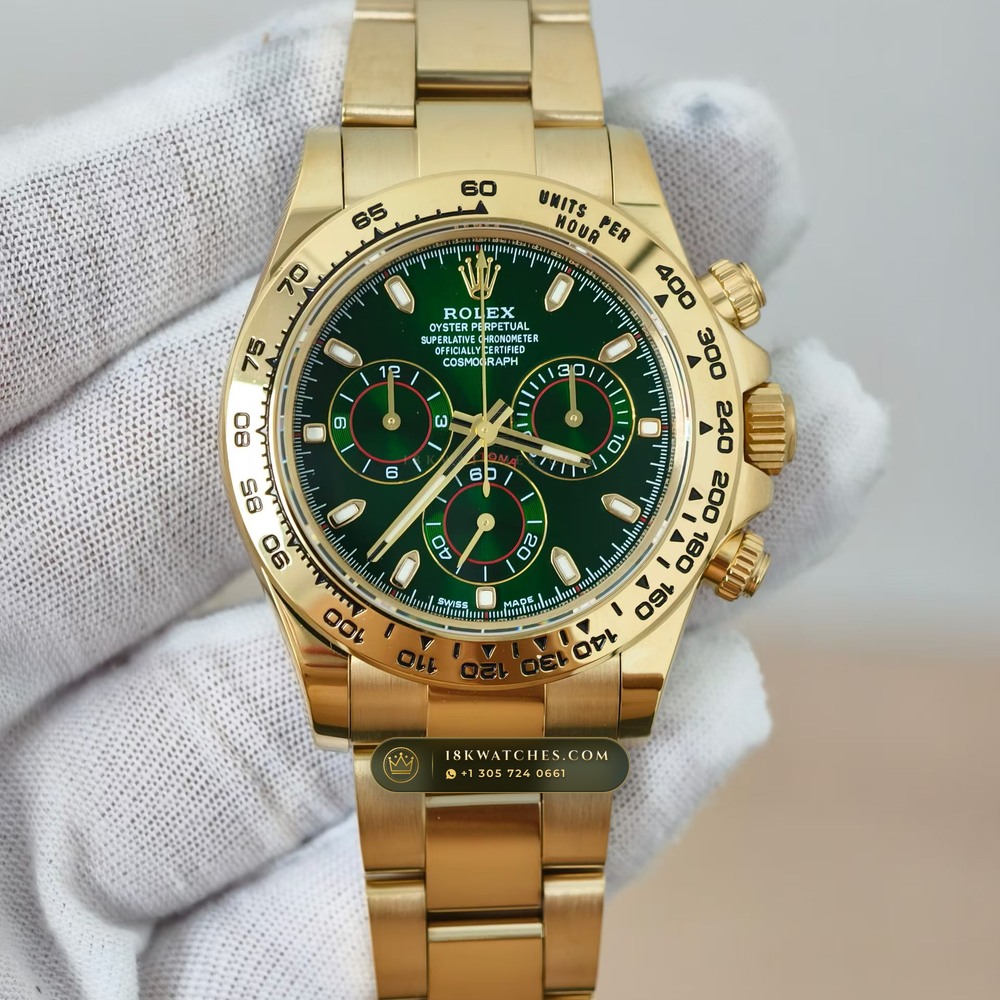Rolex Cosmograph Daytona John Mayer Emerald Dial 18K Yellow Gold Ref. 116508