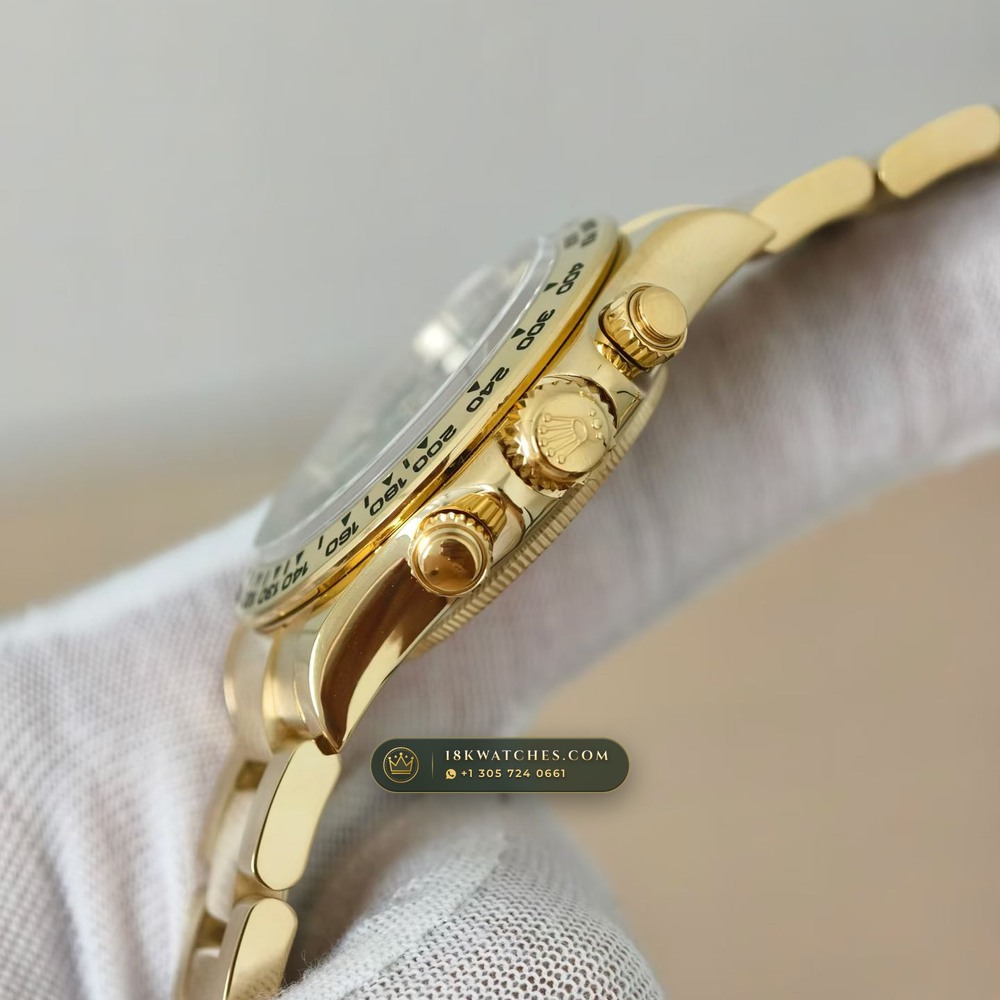 Rolex Cosmograph Daytona John Mayer Emerald Dial 18K Yellow Gold Ref. 116508 — Studio Gallery Plate IV in 18K Yellow Gold Au750 (216.7g Verified Mass, Rolex Manufacture Cal. 4130 - 72h Power Reserve)