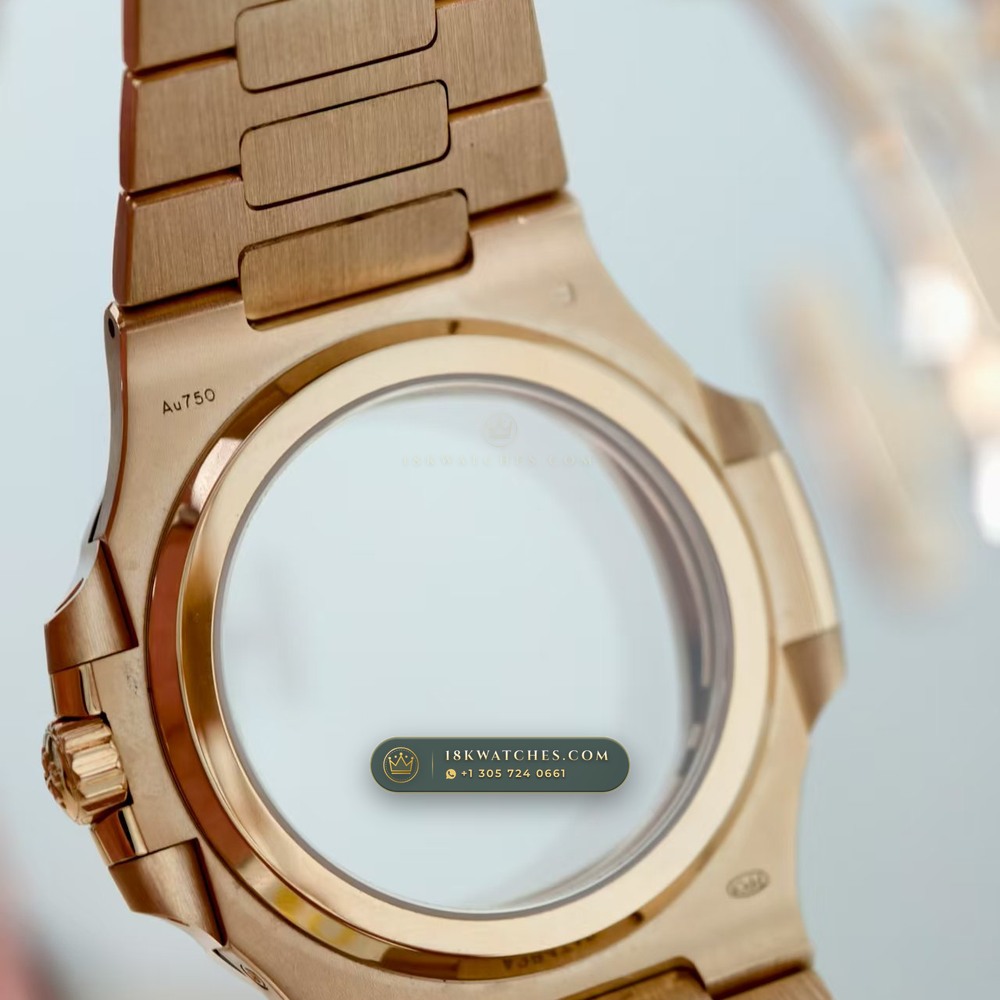 Patek Philippe Nautilus Moonphase & Power Reserve 18K Rose Gold Chronometer Regulated Spec Ref. 5712/1R-001 — Studio Gallery Plate IX in 18K Rose Gold Au750 (186.6g Verified Mass, Patek Philippe Cal. 240 PS IRM C LU - 22K Gold Micro-Rotor)