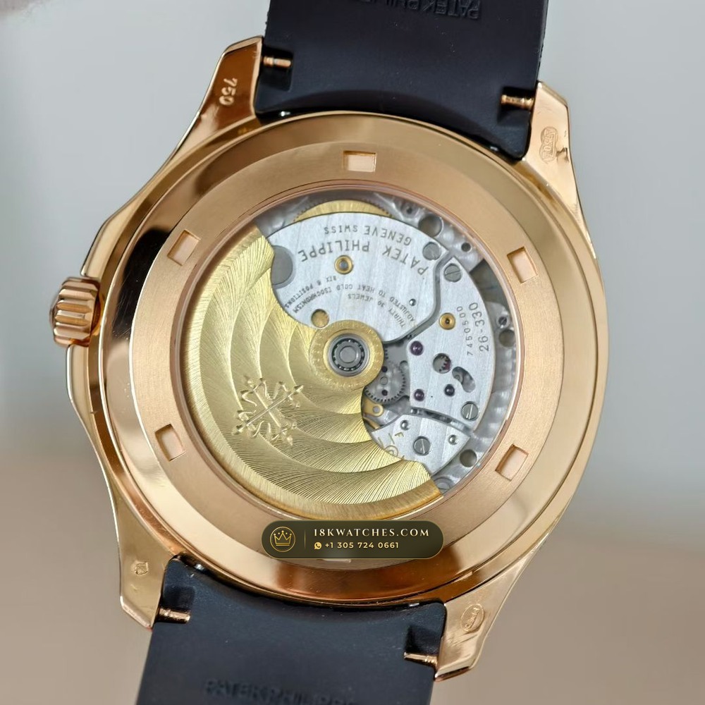 Patek Philippe Aquanaut Extra-Large Self-Winding 18K Rose Gold Ref. 5167/300R-010 — Studio Gallery Plate VII in 18K Rose Gold Au750 (108.6g Verified Mass, Patek Philippe Cal. 324 S C - 21K Gold Rotor)