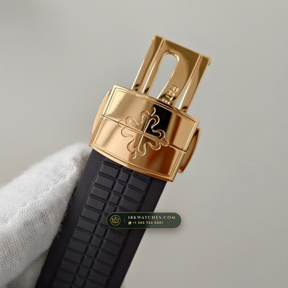 Patek Philippe Aquanaut Extra-Large Self-Winding 18K Rose Gold Ref. 5167/300R-010 — Studio Gallery Plate VIII in 18K Rose Gold Au750 (108.6g Verified Mass, Patek Philippe Cal. 324 S C - 21K Gold Rotor)