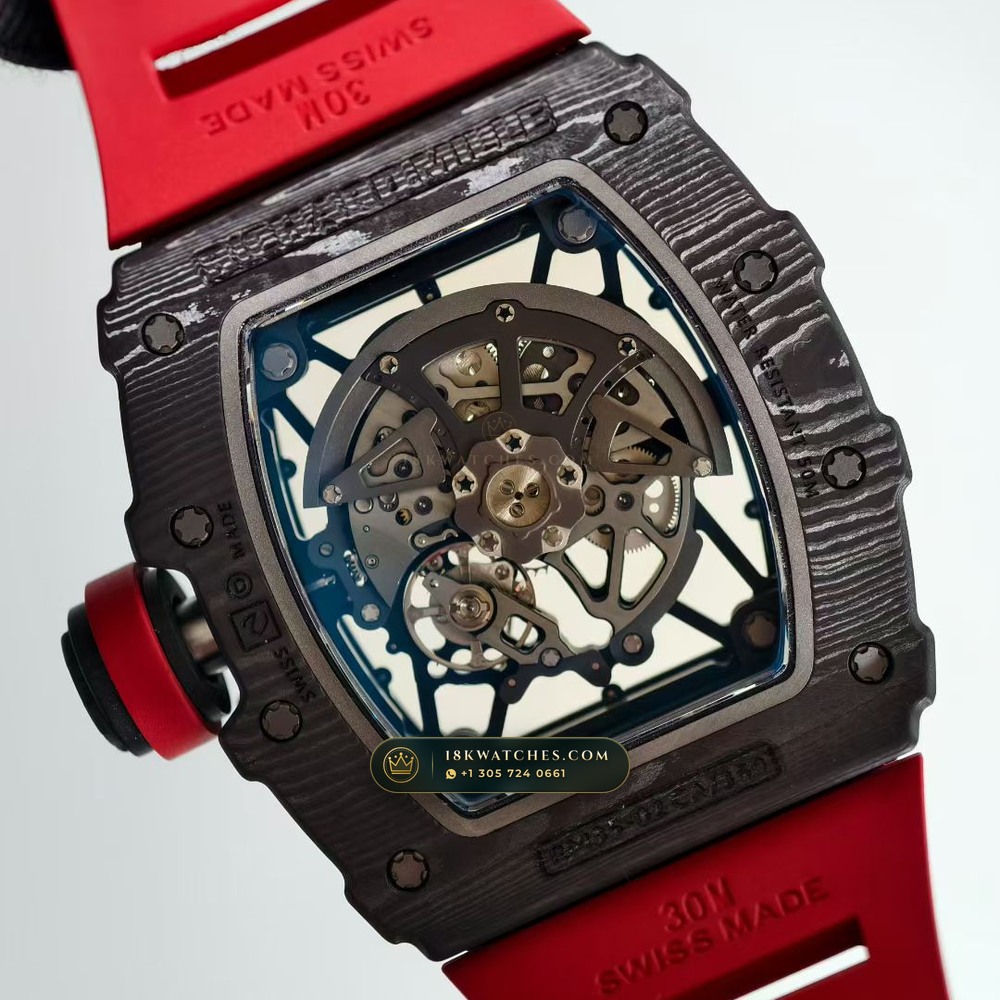 Richard Mille RM 35-02 Rafael Nadal Automatic Free-Sprung Calibre — Studio Gallery Plate VI in Carbon TPT & Grade 5 Titanium (50.1g Verified Mass, Richard Mille Cal. RMAL1 Variable-Geometry Rotor)