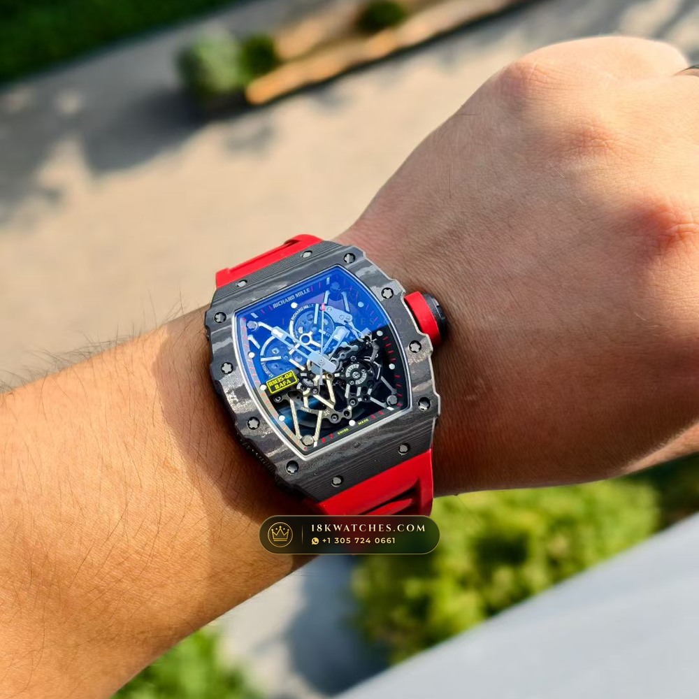 Richard Mille RM 35-02 Rafael Nadal Automatic Free-Sprung Calibre — Studio Gallery Plate VIII in Carbon TPT & Grade 5 Titanium (50.1g Verified Mass, Richard Mille Cal. RMAL1 Variable-Geometry Rotor)