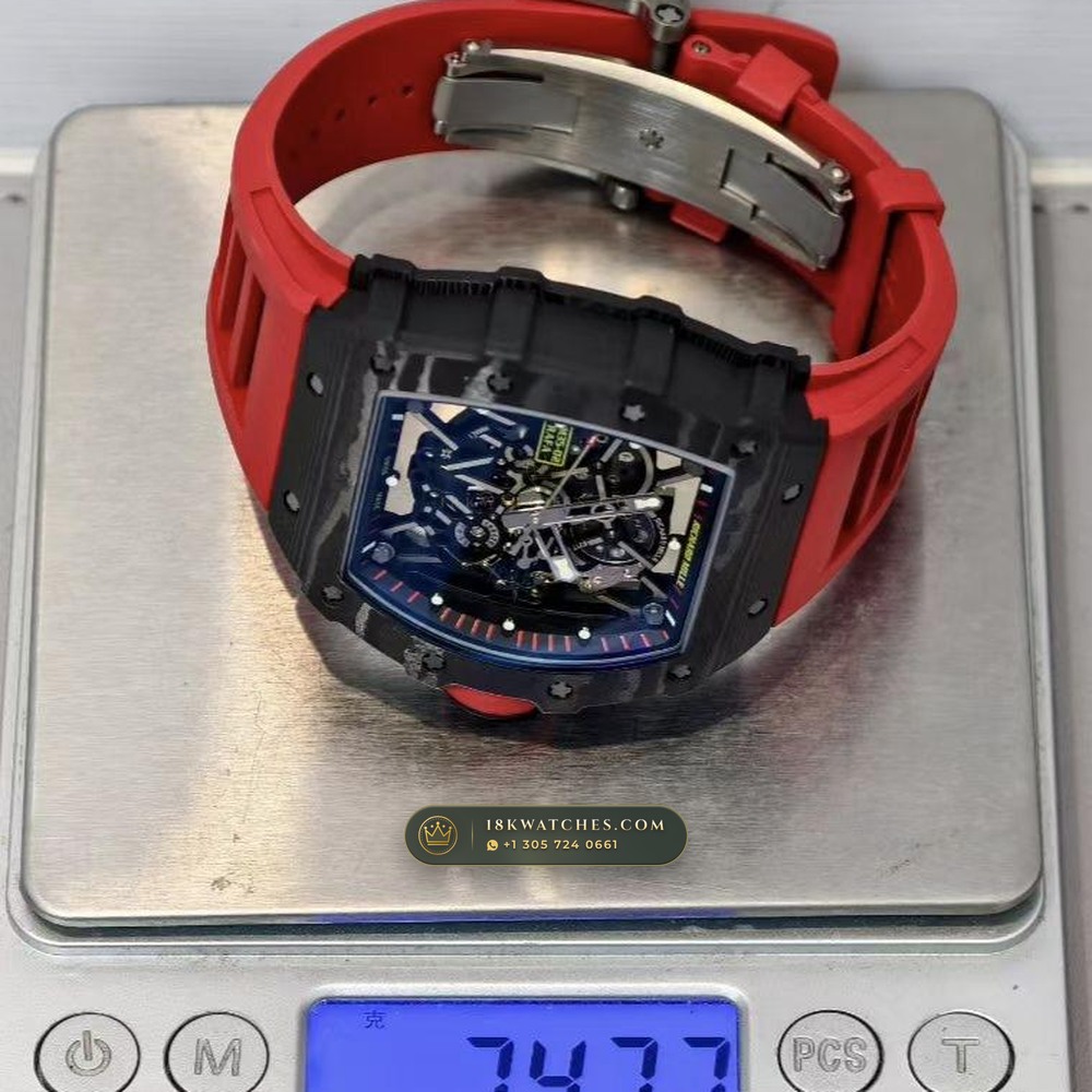 Richard Mille RM 35-02 Rafael Nadal Automatic Free-Sprung Calibre — Studio Gallery Plate IX in Carbon TPT & Grade 5 Titanium (50.1g Verified Mass, Richard Mille Cal. RMAL1 Variable-Geometry Rotor)