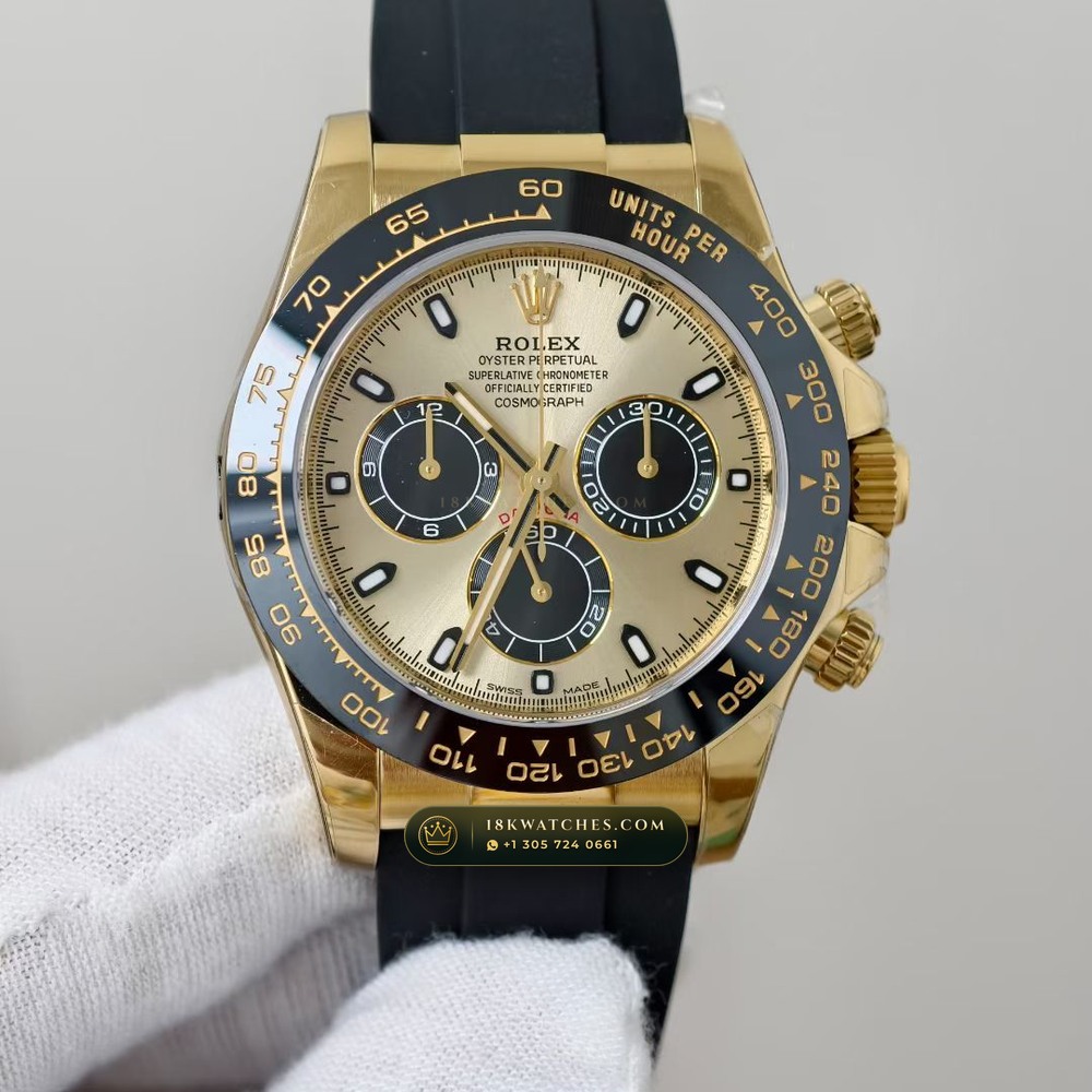 Rolex Cosmograph Daytona 18K Yellow Gold Geneva Atelier Spec Ref. 116518LN