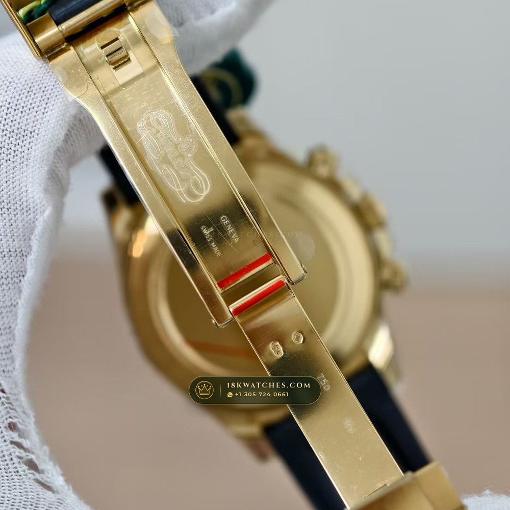 Rolex Cosmograph Daytona 18K Yellow Gold Geneva Atelier Spec Ref. 116518LN — Studio Gallery Plate VI in 18K Yellow Gold Au750 (160.7g Verified Mass, Rolex Manufacture Cal. 4130 - 72h Power Reserve)