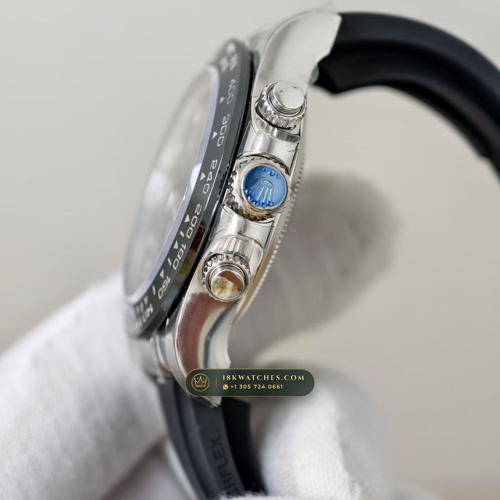 Rolex Cosmograph Daytona 18K White Gold Ref. 116519LN — Studio Gallery Plate IV in 18K White Gold Au750 (160.5g Verified Mass, Rolex Manufacture Cal. 4130 - 72h Power Reserve)