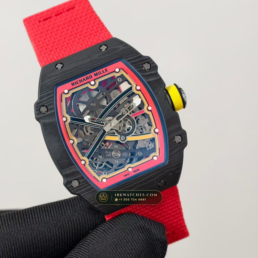 Richard Mille RM 67-02 Automatic Extra-Flat Alexander Zverev Carbon TPT — Studio Gallery Plate III in Carbon TPT & Grade 5 Titanium (33.4g Verified Mass, Richard Mille Cal. CRMA7 Skeletonized Titanium)