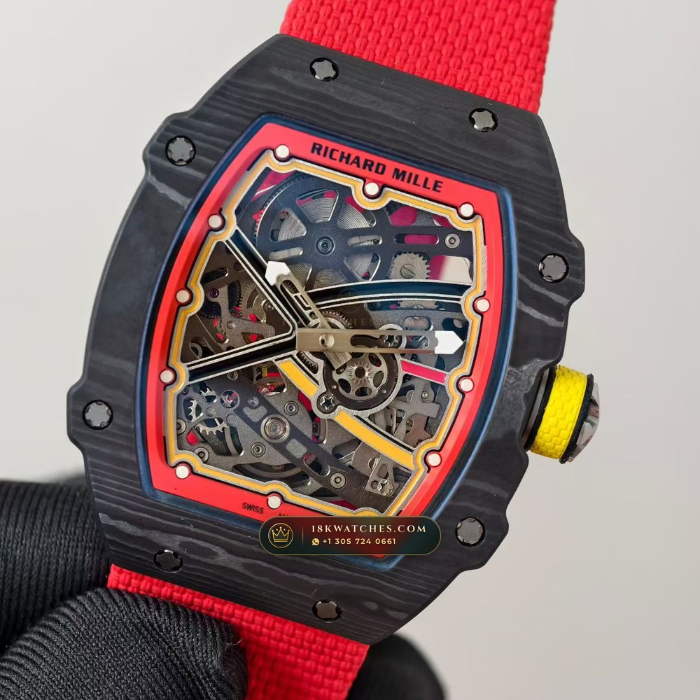 Richard Mille RM 67-02 Automatic Extra-Flat Alexander Zverev Carbon TPT — Studio Gallery Plate IV in Carbon TPT & Grade 5 Titanium (33.4g Verified Mass, Richard Mille Cal. CRMA7 Skeletonized Titanium)