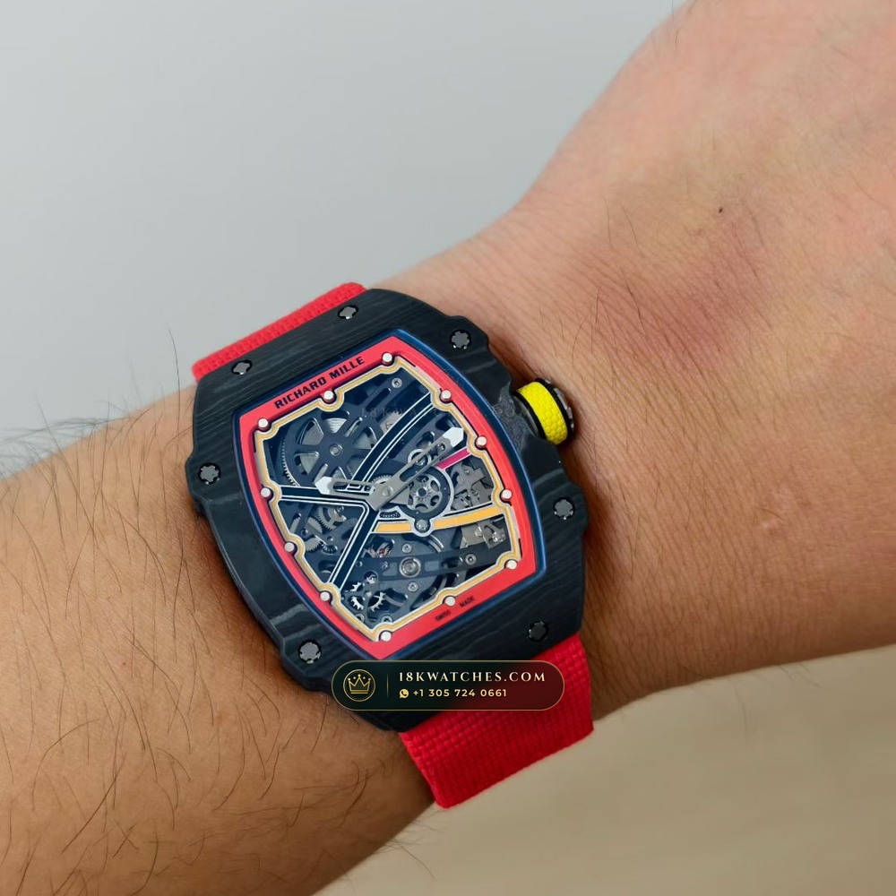 Richard Mille RM 67-02 Automatic Extra-Flat Alexander Zverev Carbon TPT — Studio Gallery Plate VIII in Carbon TPT & Grade 5 Titanium (33.4g Verified Mass, Richard Mille Cal. CRMA7 Skeletonized Titanium)