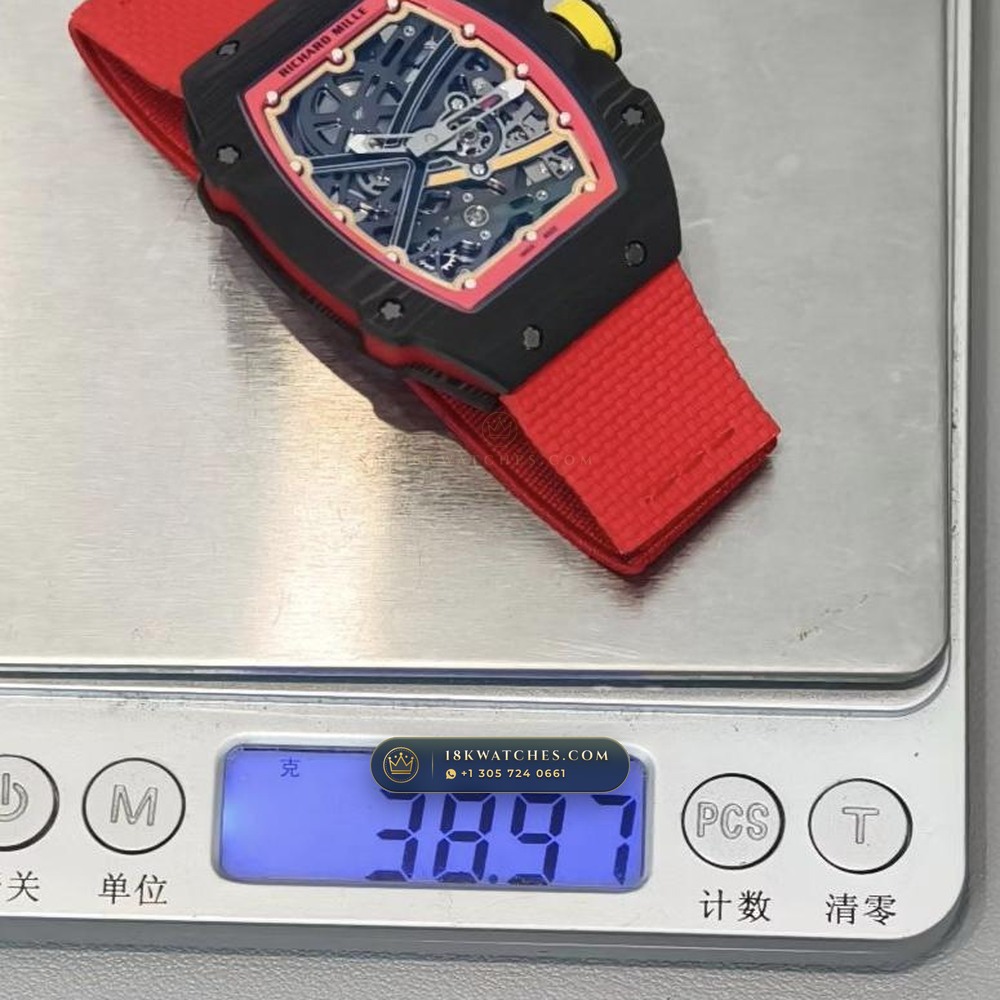 Richard Mille RM 67-02 Automatic Extra-Flat Alexander Zverev Carbon TPT — Studio Gallery Plate IX in Carbon TPT & Grade 5 Titanium (33.4g Verified Mass, Richard Mille Cal. CRMA7 Skeletonized Titanium)