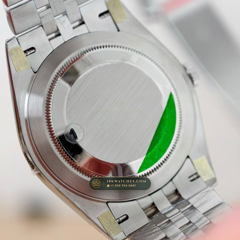 Rolex Datejust 41 Fluted 18K White Gold Bezel & Sunray Dial Ref. 126334 — Studio Gallery Plate IX in 904L Stainless Steel Custom Architecture (150.2g Verified Mass, Rolex Manufacture Cal. 3235 - 70h Power Reserve)