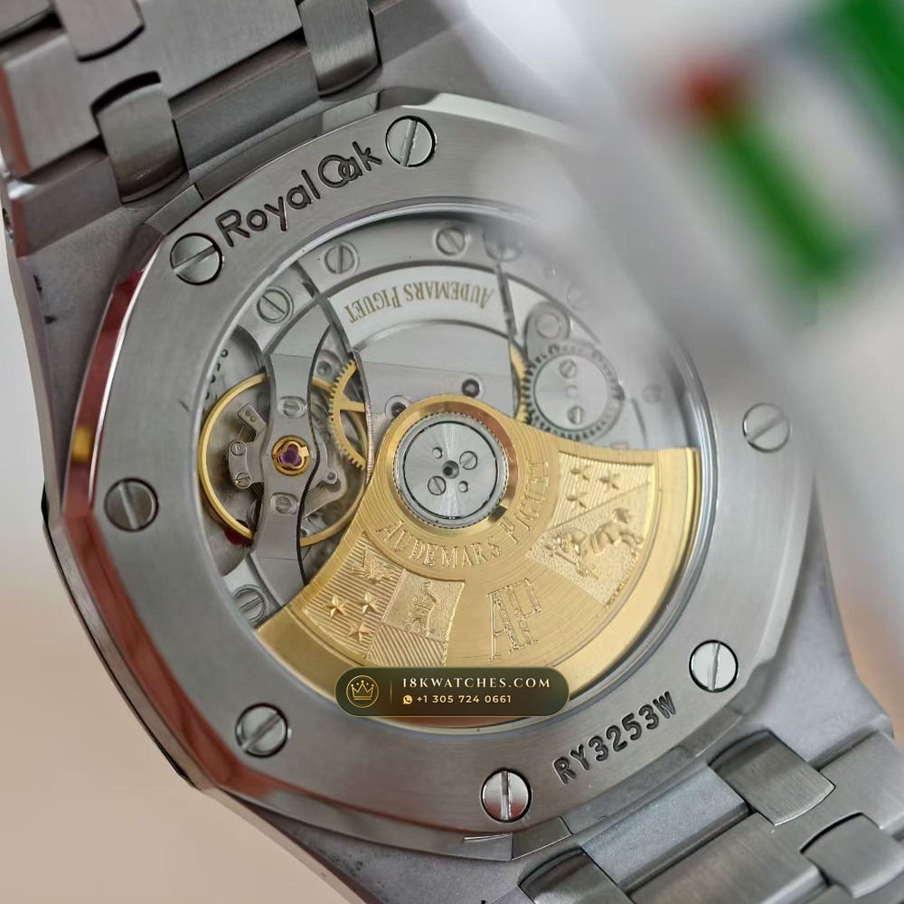 Audemars Piguet Royal Oak Selfwinding 37mm Hand-Chamfered Bevel Spec Ref. 15450ST — Studio Gallery Plate VIII in 904L Stainless Steel Custom Architecture (132.7g Verified Mass, Audemars Piguet Cal. 3120 / Cal. 5900)