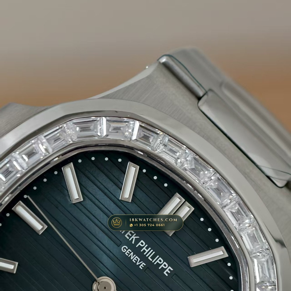 Patek Philippe Nautilus Self-Winding Diamond-Set Bezel Ref. 5711A — Studio Gallery Plate IV in 904L Stainless Steel Custom Architecture (115.1g Verified Mass, Patek Philippe Cal. 26-330 S C / Cal. 324 S C - 21K Gold Rotor)