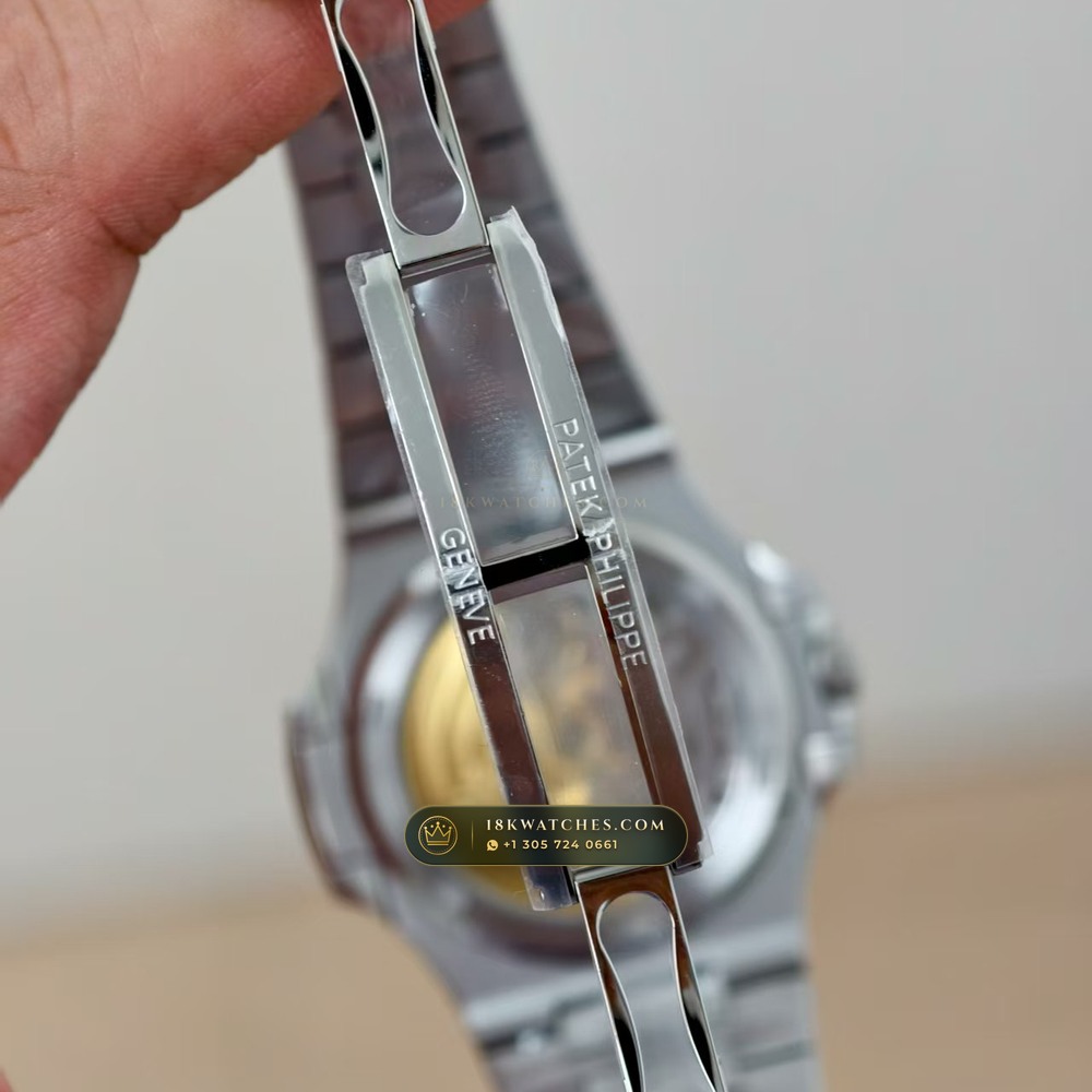 Patek Philippe Nautilus Self-Winding Diamond-Set Bezel Ref. 5711A — Studio Gallery Plate VI in 904L Stainless Steel Custom Architecture (115.1g Verified Mass, Patek Philippe Cal. 26-330 S C / Cal. 324 S C - 21K Gold Rotor)