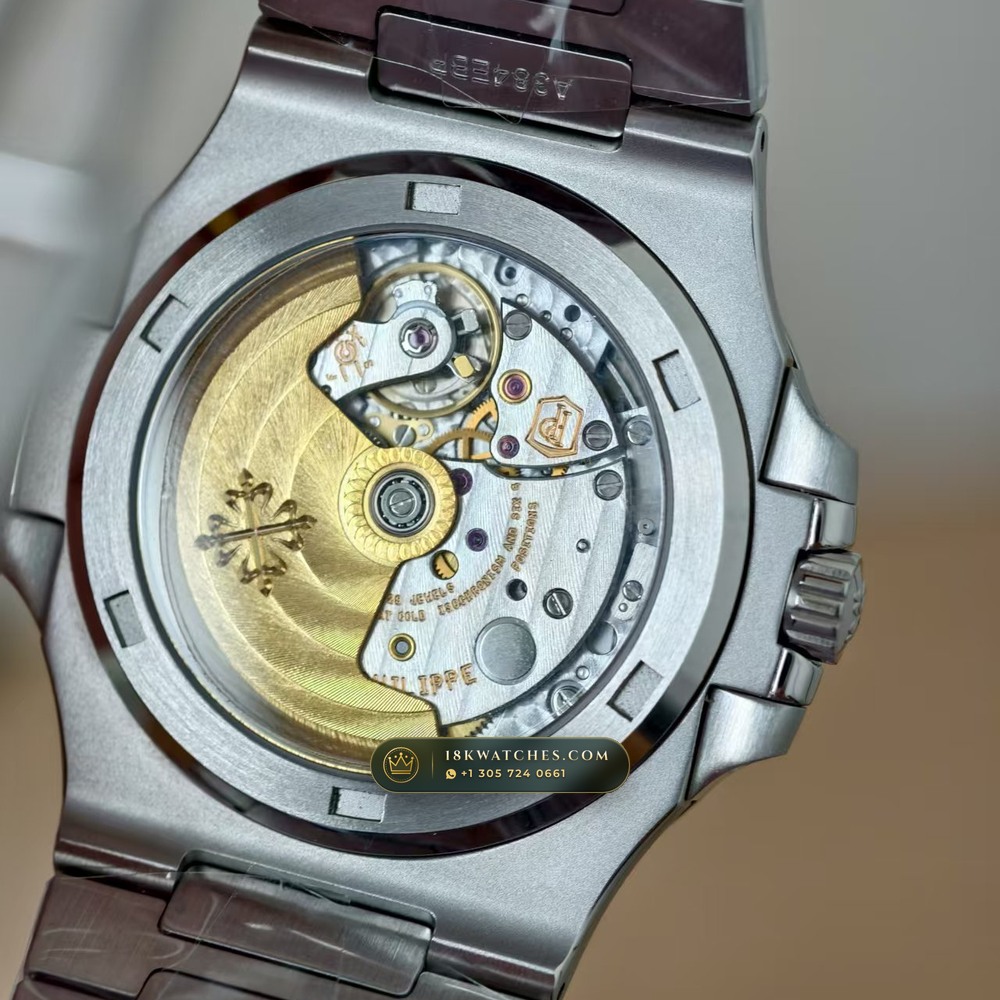 Patek Philippe Nautilus Self-Winding Diamond-Set Bezel Ref. 5711A — Studio Gallery Plate VII in 904L Stainless Steel Custom Architecture (115.1g Verified Mass, Patek Philippe Cal. 26-330 S C / Cal. 324 S C - 21K Gold Rotor)