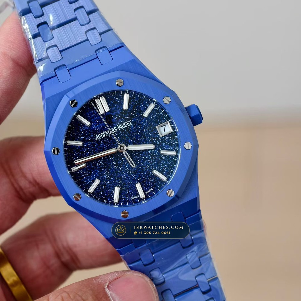 Audemars Piguet Royal Oak Selfwinding 41mm Starry Sky Dial Ref. 15500 — Studio Gallery Plate III in High-Tech Ceramic & Titanium (166.7g Verified Mass, Audemars Piguet Cal. 4302 - 70h Power Reserve)