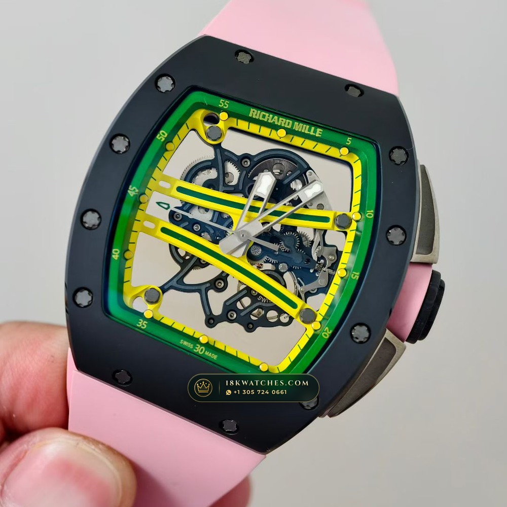 Richard Mille RM 61-01 Yohan Blake Asymmetric 5-Axis CNC Case Ref. RM 061 — Studio Gallery Plate III in Carbon TPT & Grade 5 Titanium (55.2g Verified Mass, Richard Mille Cal. RMUL2 Free-Sprung Skeleton)