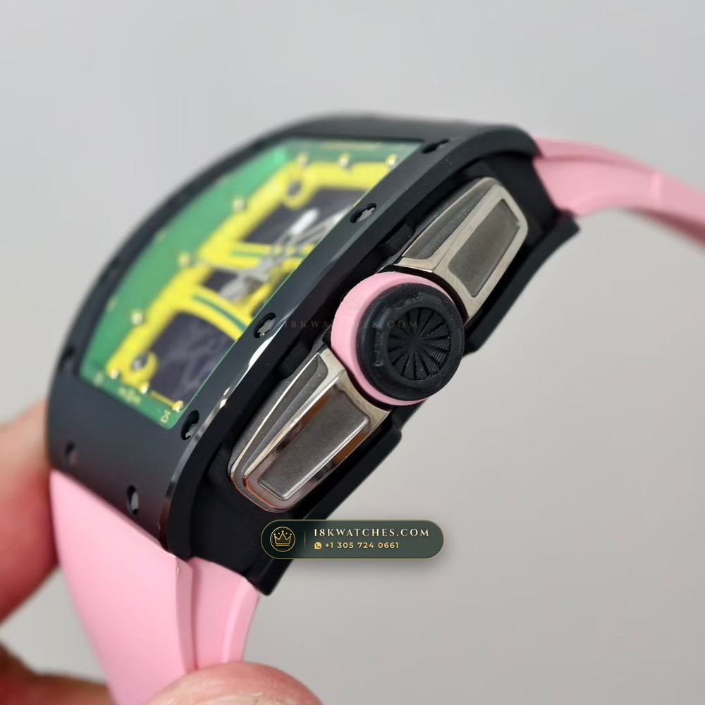 Richard Mille RM 61-01 Yohan Blake Asymmetric 5-Axis CNC Case Ref. RM 061 — Studio Gallery Plate V in Carbon TPT & Grade 5 Titanium (55.2g Verified Mass, Richard Mille Cal. RMUL2 Free-Sprung Skeleton)