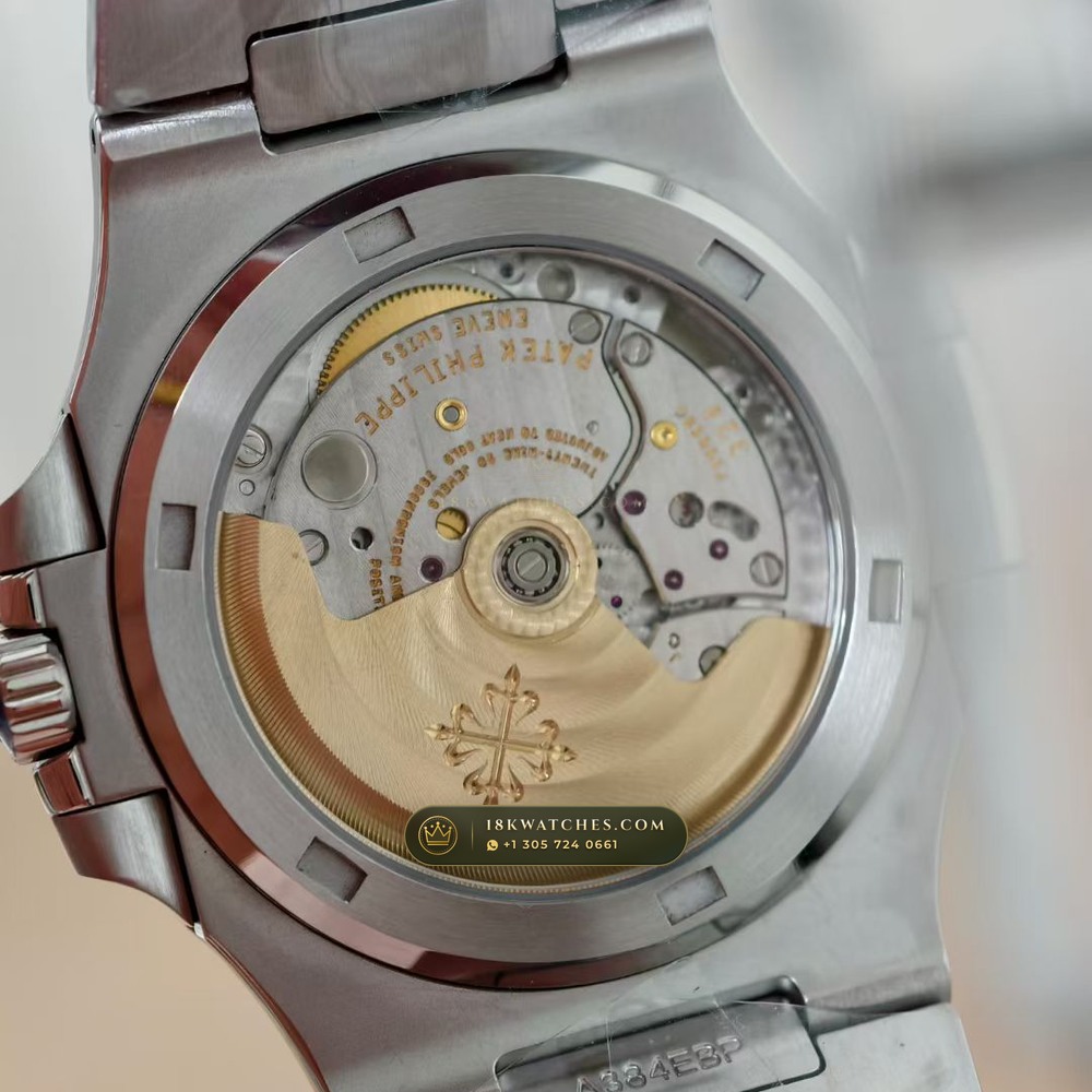 Patek Philippe Nautilus Self-Winding Custom SW Dial 22K Gold Rotor Ref. 5711/1A-011 — Studio Gallery Plate VI in 904L Stainless Steel Custom Architecture (114.6g Verified Mass, Patek Philippe Cal. 26-330 S C / Cal. 324 S C - 21K Gold Rotor)