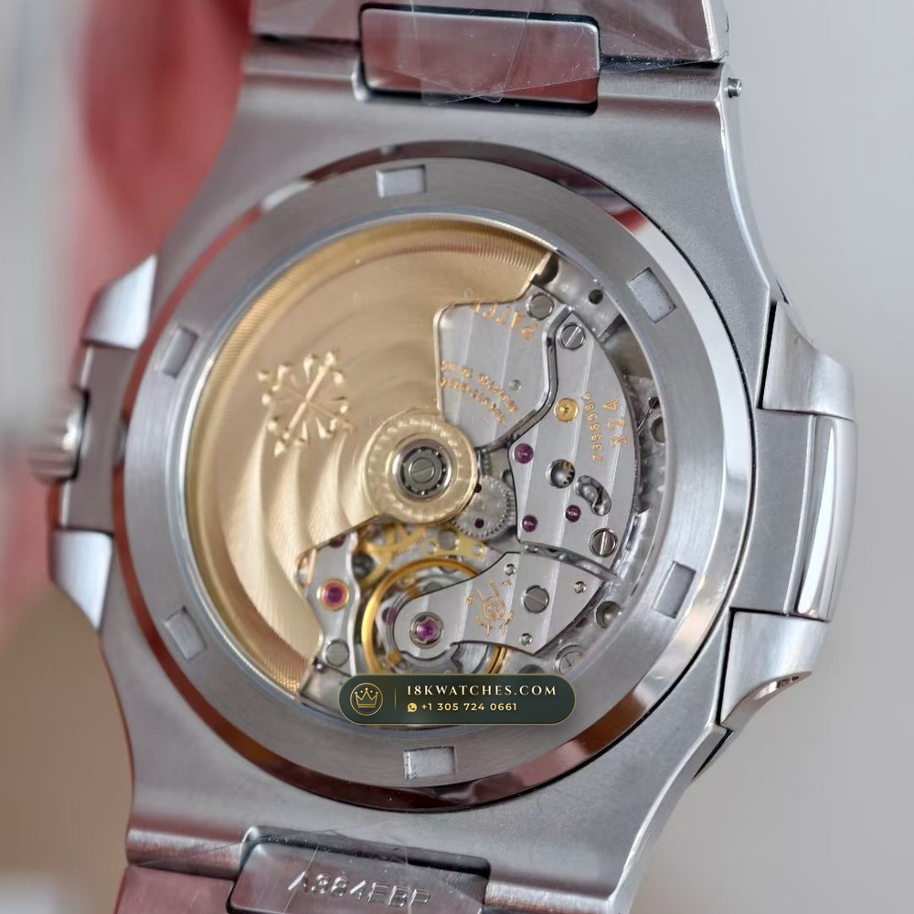 Patek Philippe Nautilus Self-Winding Custom SW Dial 22K Gold Rotor Ref. 5711/1A-011 — Studio Gallery Plate VII in 904L Stainless Steel Custom Architecture (114.6g Verified Mass, Patek Philippe Cal. 26-330 S C / Cal. 324 S C - 21K Gold Rotor)
