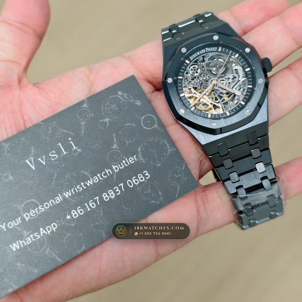 Audemars Piguet Royal Oak Double Balance Wheel Openworked 41mm Ref. 15416CE — Studio Gallery Plate XI in High-Tech Ceramic & Titanium (135.4g Verified Mass, Audemars Piguet Cal. 3132 Dual-Balance Openworked)