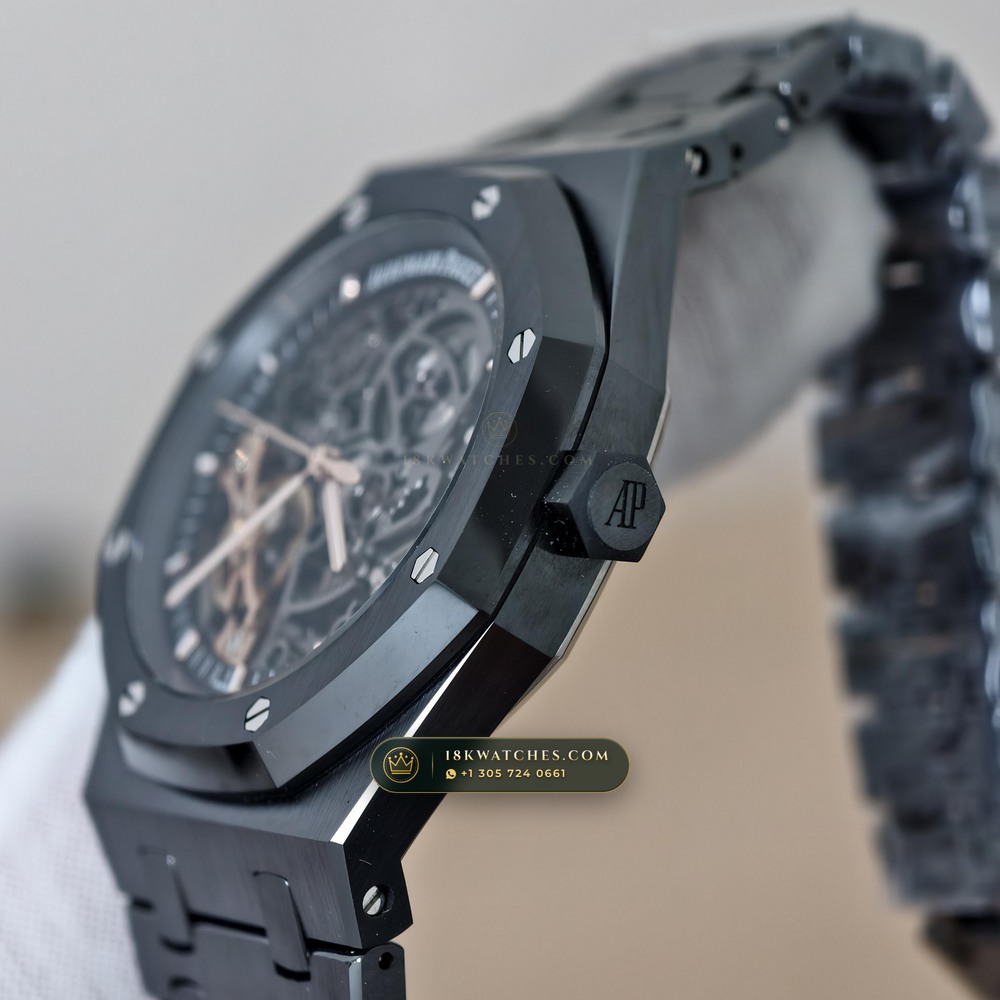 Audemars Piguet Royal Oak Double Balance Wheel Openworked 41mm Ref. 15416CE — Studio Gallery Plate V in High-Tech Ceramic & Titanium (135.4g Verified Mass, Audemars Piguet Cal. 3132 Dual-Balance Openworked)