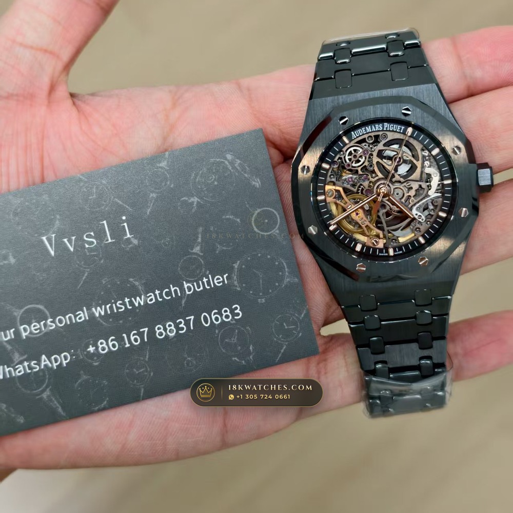 Audemars Piguet Royal Oak Double Balance Wheel Openworked 41mm Ref. 15416CE — Studio Gallery Plate IX in High-Tech Ceramic & Titanium (135.4g Verified Mass, Audemars Piguet Cal. 3132 Dual-Balance Openworked)