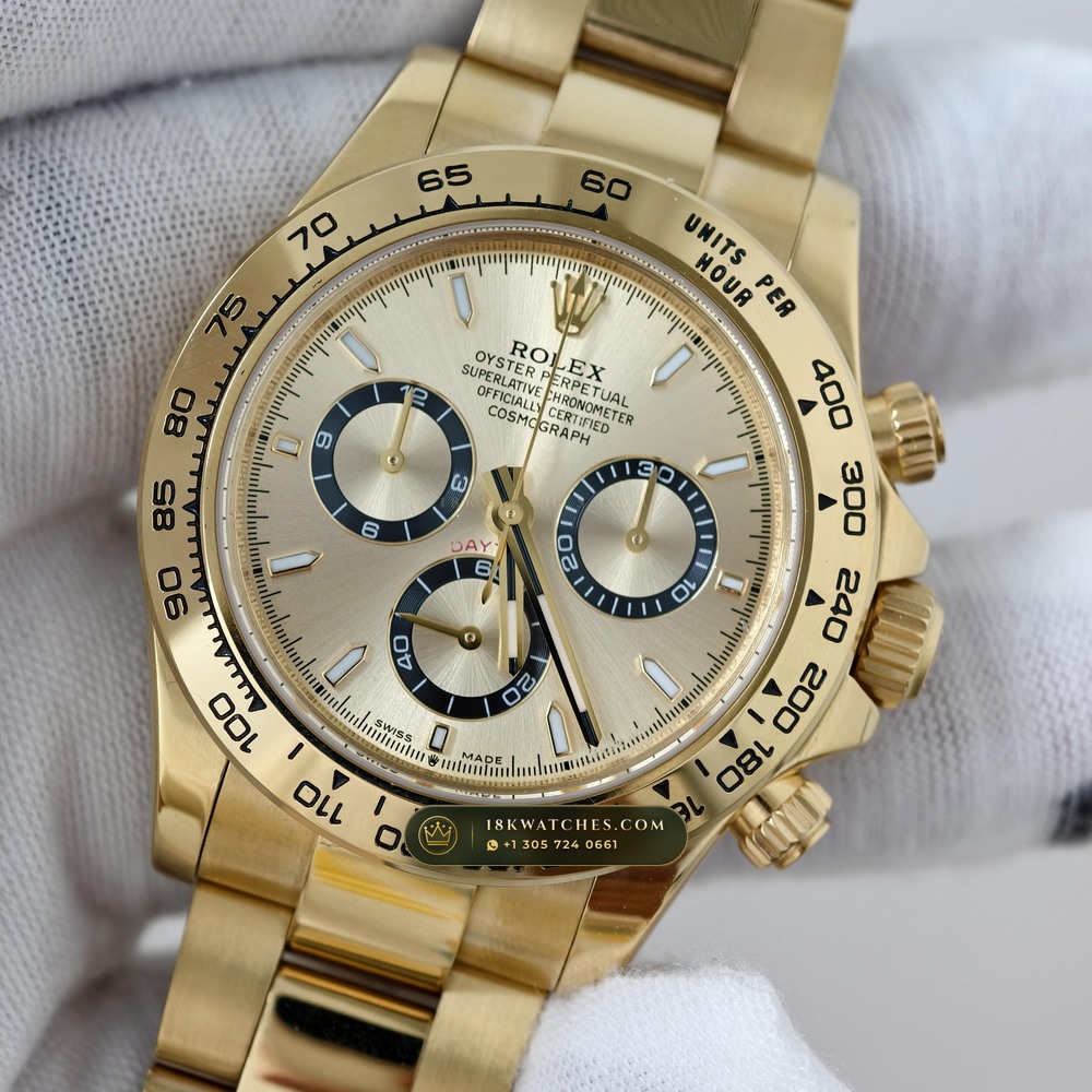 Rolex Cosmograph Daytona 18K Yellow Gold Geneva Atelier Spec Ref. 126508 — Studio Gallery Plate III in 18K Yellow Gold Au750 (220.0g Verified Mass, Rolex Manufacture Cal. 4131 - 72h Power Reserve)