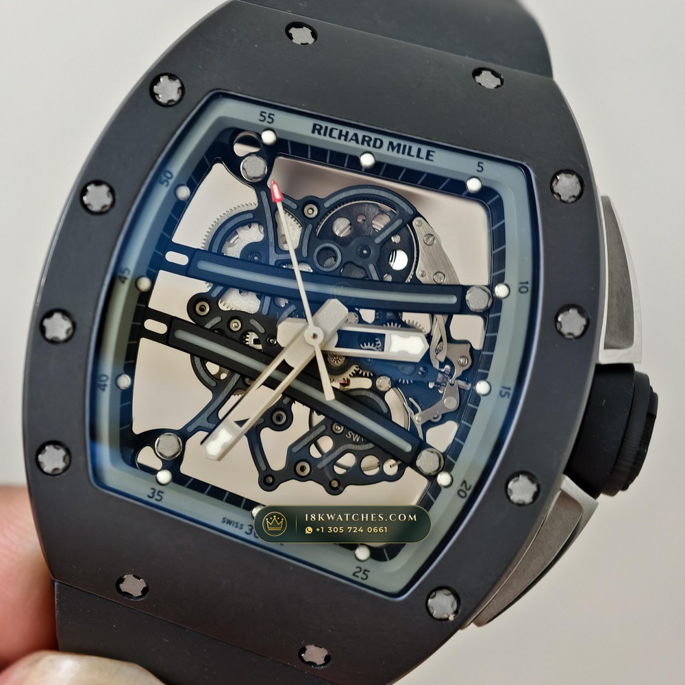 Richard Mille RM 61-01 Yohan Blake Asymmetric Master Watchmaker Spec — Studio Gallery Plate III in Carbon TPT & Grade 5 Titanium (55.3g Verified Mass, Richard Mille Cal. RMUL2 Free-Sprung Skeleton)