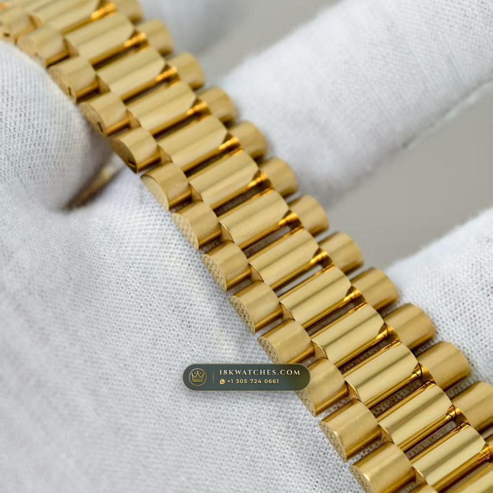 Rolex Day-Date 36 18K Yellow Gold Ref. 128238 — Studio Gallery Plate V in 18K Yellow Gold Au750 (183.3g Verified Mass, Rolex Manufacture Cal. 3255 - 70h Power Reserve)