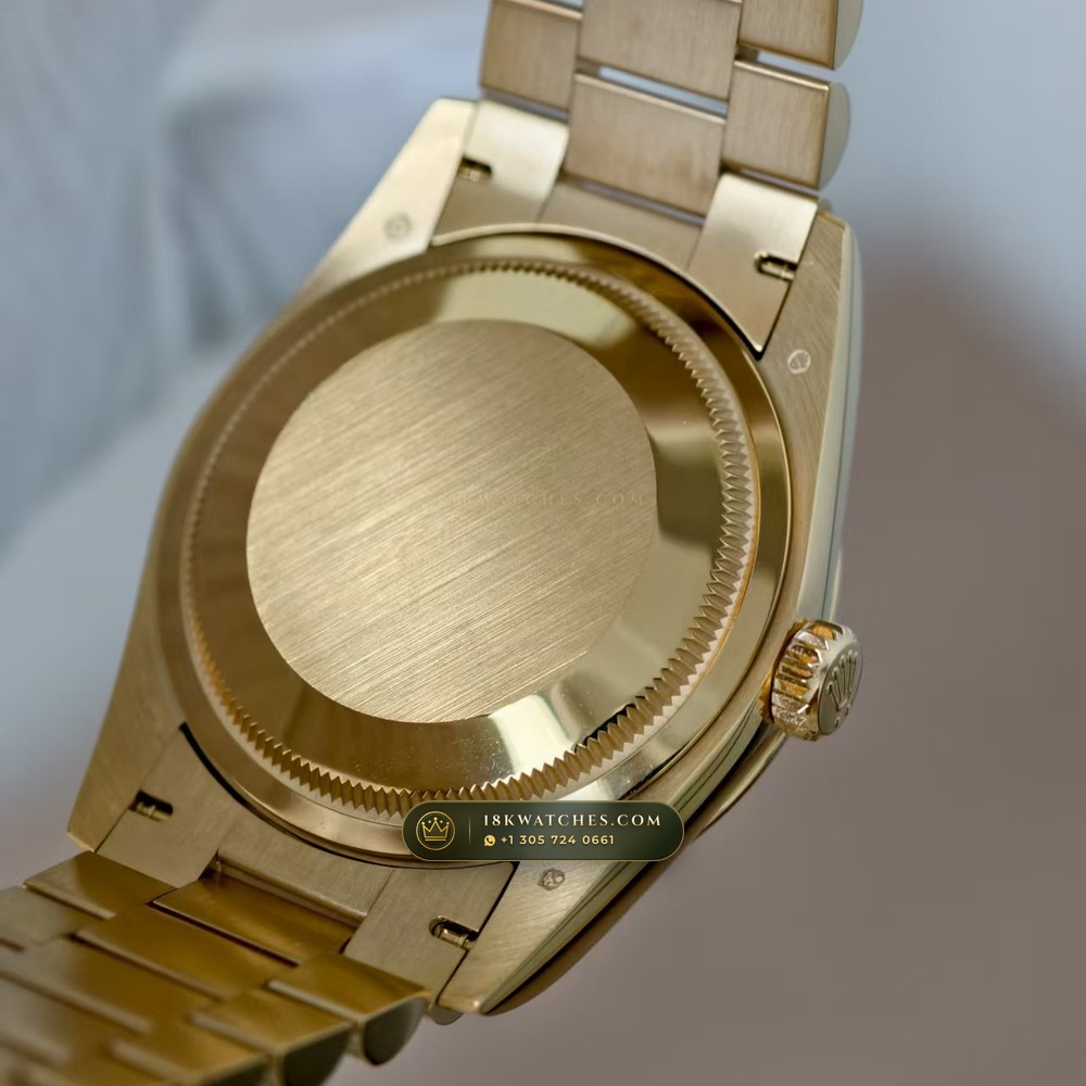 Rolex Day-Date 36 18K Yellow Gold Ref. 128238 — Studio Gallery Plate VII in 18K Yellow Gold Au750 (183.3g Verified Mass, Rolex Manufacture Cal. 3255 - 70h Power Reserve)