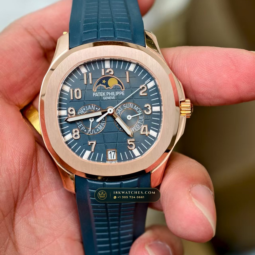 Patek Philippe Aquanaut Luce Annual Calendar 18K Rose Gold Hand-Chamfered Bevel Spec Ref. 5261R