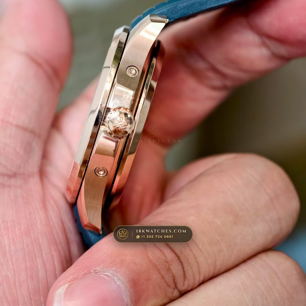 Patek Philippe Aquanaut Luce Annual Calendar 18K Rose Gold Hand-Chamfered Bevel Spec Ref. 5261R — Studio Gallery Plate VI in 18K Rose Gold Au750 (104.6g Verified Mass, Patek Philippe Cal. 26-330 S QA LU)