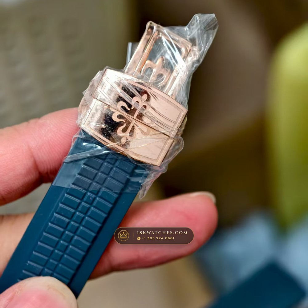 Patek Philippe Aquanaut Luce Annual Calendar 18K Rose Gold Hand-Chamfered Bevel Spec Ref. 5261R — Studio Gallery Plate VII in 18K Rose Gold Au750 (104.6g Verified Mass, Patek Philippe Cal. 26-330 S QA LU)