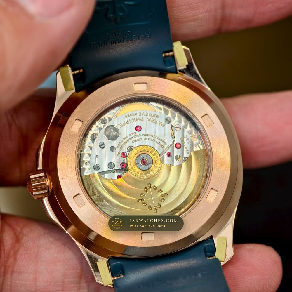 Patek Philippe Aquanaut Luce Annual Calendar 18K Rose Gold Hand-Chamfered Bevel Spec Ref. 5261R — Studio Gallery Plate VIII in 18K Rose Gold Au750 (104.6g Verified Mass, Patek Philippe Cal. 26-330 S QA LU)
