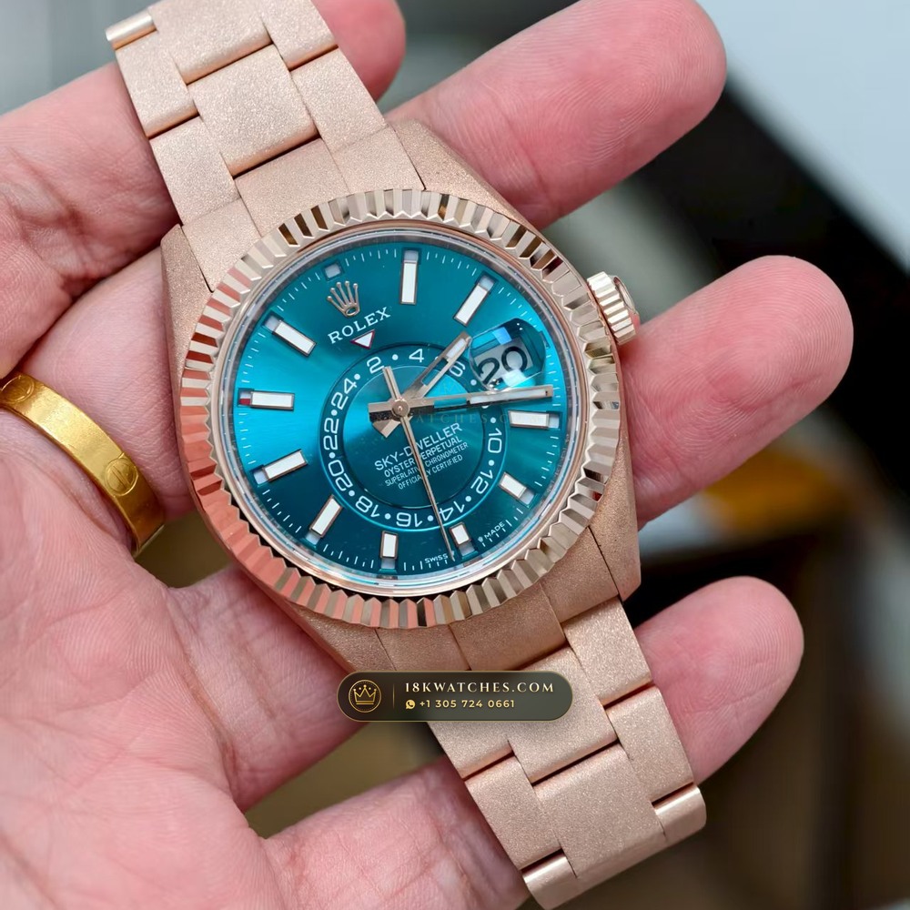 Rolex Sky-Dweller 18K Everose Gold Ref. 336935 — Studio Gallery Plate II in 18K Rose Gold Au750 (252.2g Verified Mass, Rolex Manufacture Cal. 9002 Annual Calendar)