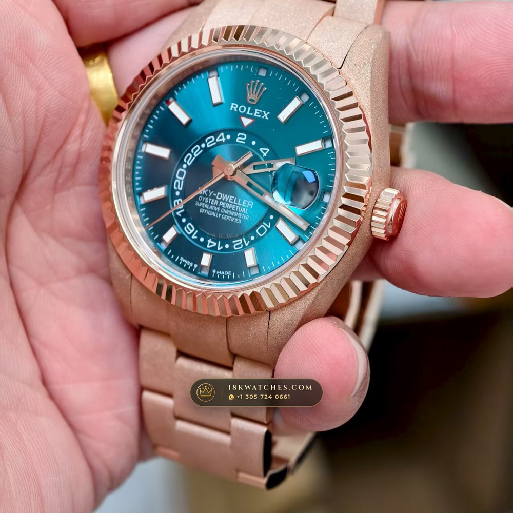 Rolex Sky-Dweller 18K Everose Gold Ref. 336935 — Studio Gallery Plate III in 18K Rose Gold Au750 (252.2g Verified Mass, Rolex Manufacture Cal. 9002 Annual Calendar)