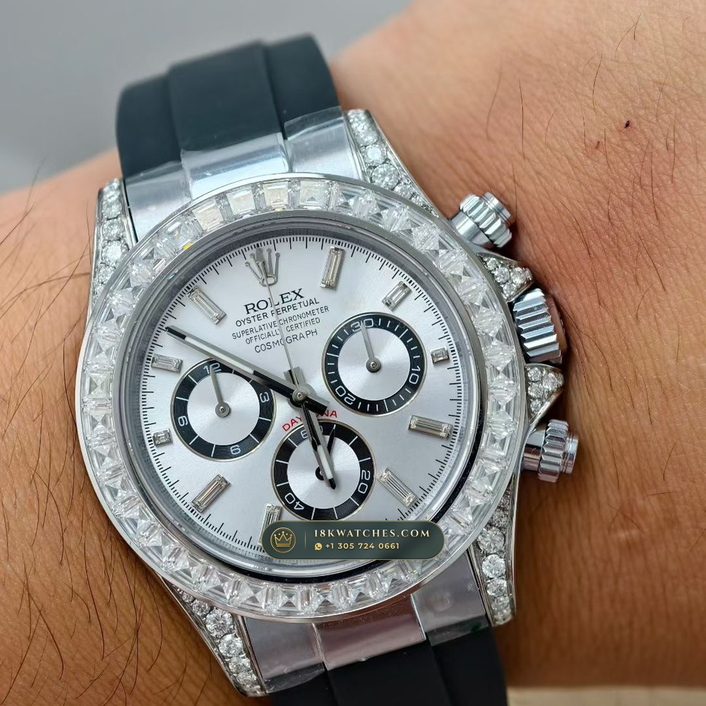 Rolex Cosmograph Daytona Diamond-Set Bezel 18K White Gold Ref. 126539TBR — Studio Gallery Plate VI in 18K White Gold Au750 (160.8g Verified Mass, Rolex Manufacture Cal. 4131 - 72h Power Reserve)