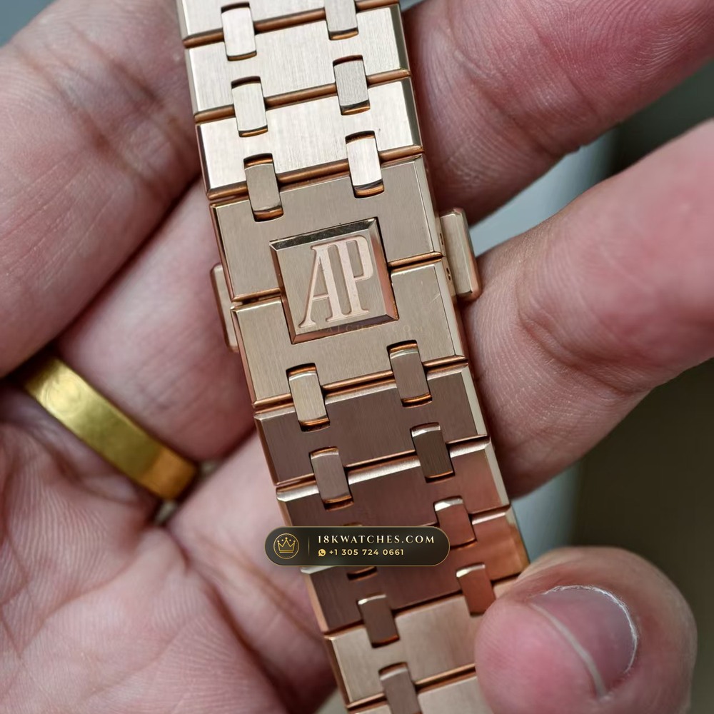 Audemars Piguet Royal Oak Selfwinding Chronograph 41mm 18K Rose Gold Deep Crystal Optics Ref. 26240OR — Studio Gallery Plate X in 18K Rose Gold Au750 (158.4g Verified Mass, Audemars Piguet Cal. 4401 Flyback Chronograph)