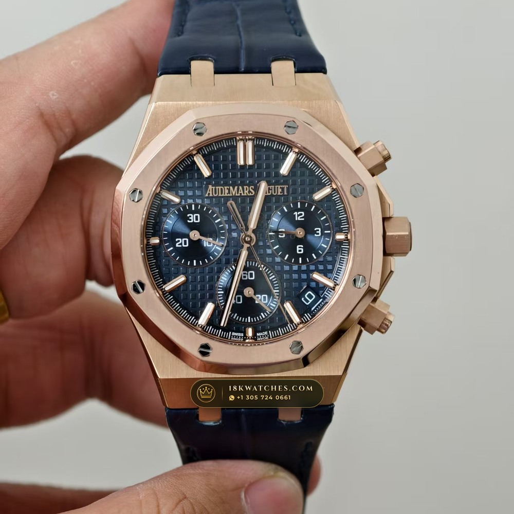 Audemars Piguet Royal Oak Selfwinding Chronograph 41mm 18K Rose Gold Deep Crystal Optics Ref. 26240OR