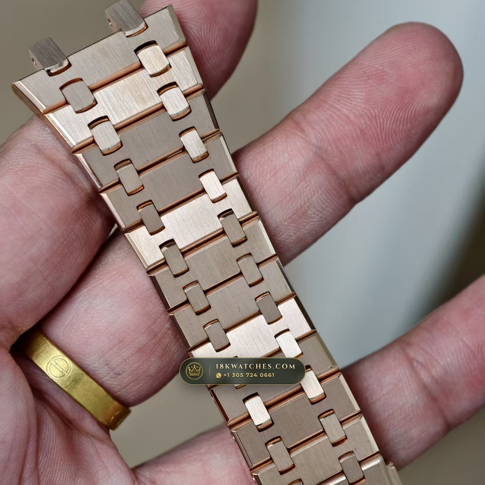 Audemars Piguet Royal Oak Selfwinding Chronograph 41mm 18K Rose Gold Deep Crystal Optics Ref. 26240OR — Studio Gallery Plate VIII in 18K Rose Gold Au750 (158.4g Verified Mass, Audemars Piguet Cal. 4401 Flyback Chronograph)