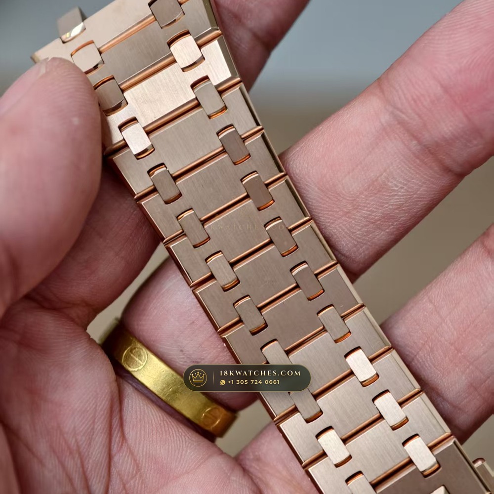 Audemars Piguet Royal Oak Selfwinding Chronograph 41mm 18K Rose Gold Deep Crystal Optics Ref. 26240OR — Studio Gallery Plate IX in 18K Rose Gold Au750 (158.4g Verified Mass, Audemars Piguet Cal. 4401 Flyback Chronograph)