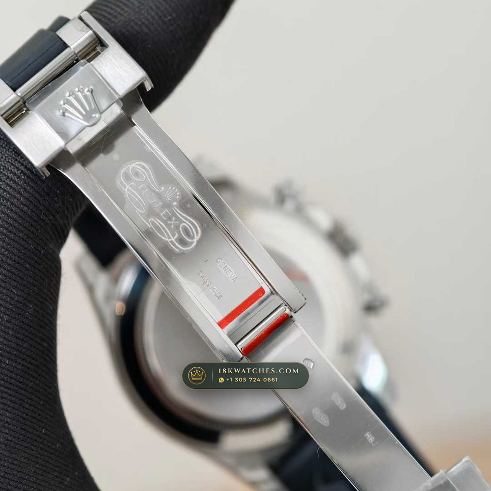 Rolex Cosmograph Daytona 18K White Gold Deep Crystal Optics Ref. 116519LN — Studio Gallery Plate V in 18K White Gold Au750 (160.7g Verified Mass, Rolex Manufacture Cal. 4130 - 72h Power Reserve)