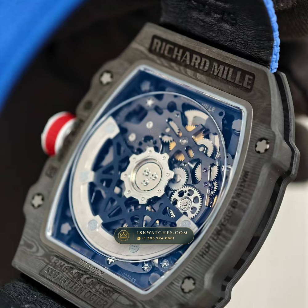 Richard Mille RM 67-02 Automatic Extra-Flat Sebastien Ogier Carbon TPT Master Watchmaker Spec — Studio Gallery Plate VI in Carbon TPT & Grade 5 Titanium (33.5g Verified Mass, Richard Mille Cal. CRMA7 Skeletonized Titanium)