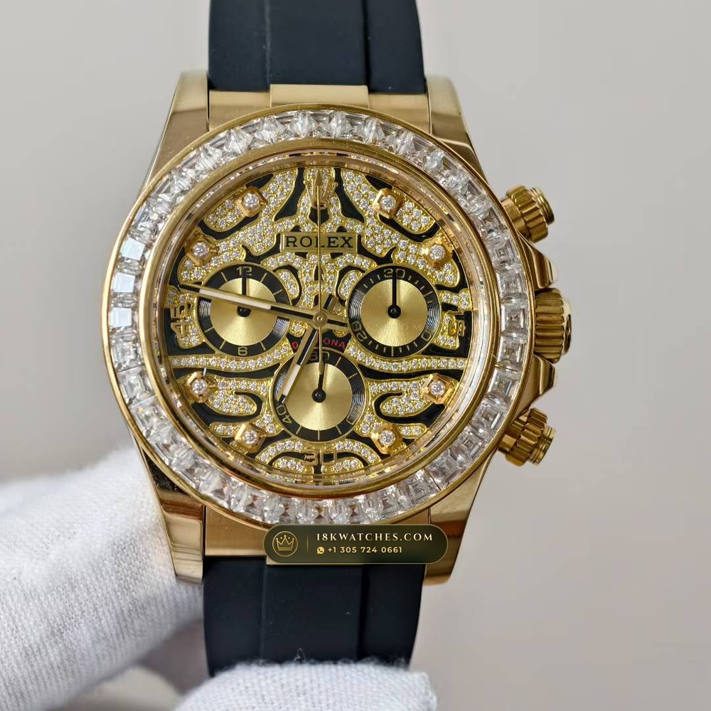 Rolex Cosmograph Daytona Diamond-Set Bezel 18K Yellow Gold Ref. 116598TBR